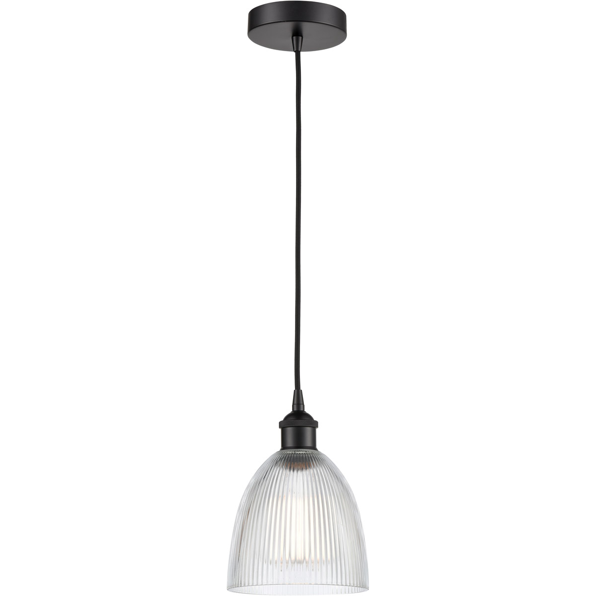Edison Castile 1 Light 6 inch Matte Black Mini Pendant Ceiling Light