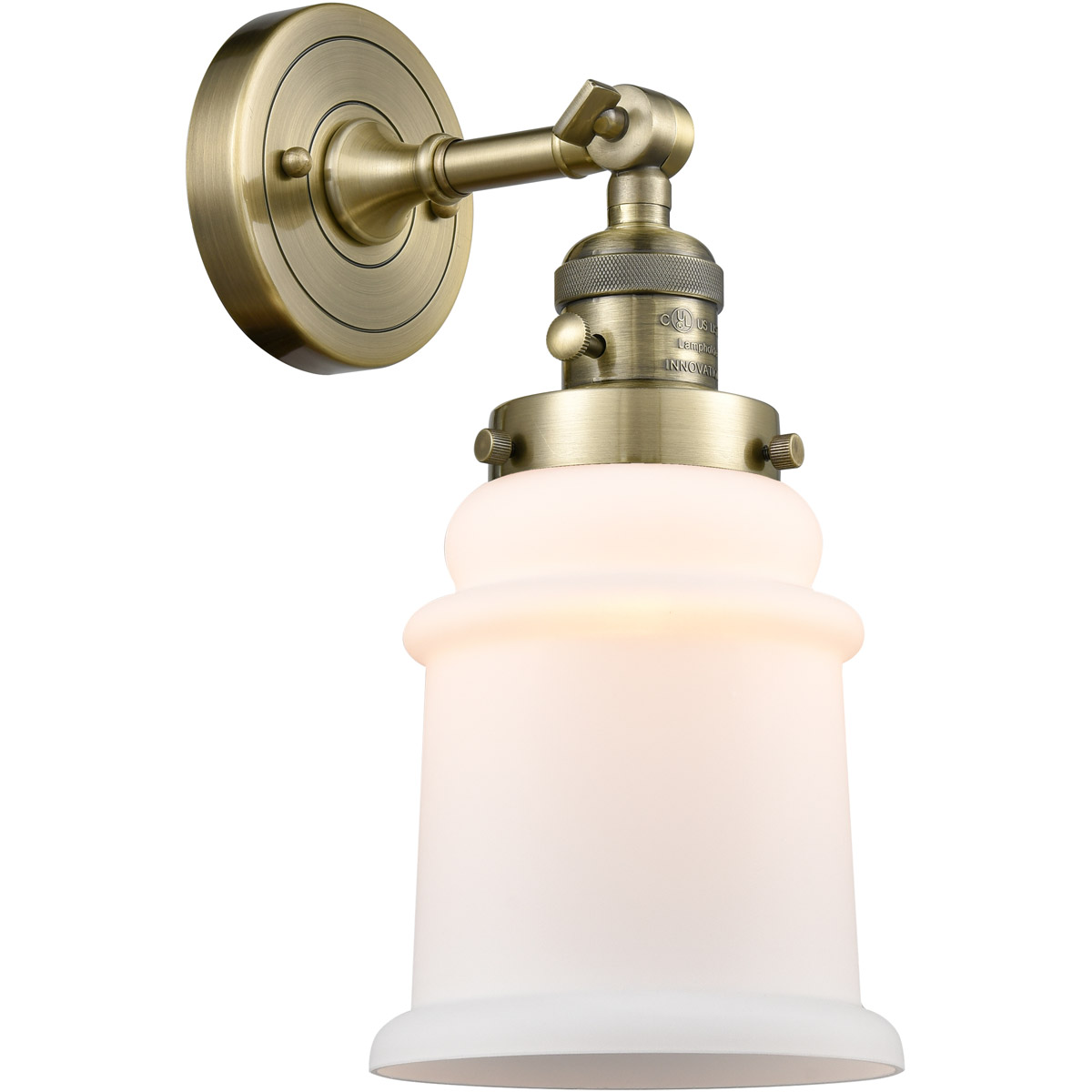 Franklin Restoration Canton LED 7 inch Antique Brass Sconce Wall Light, Franklin Restoration