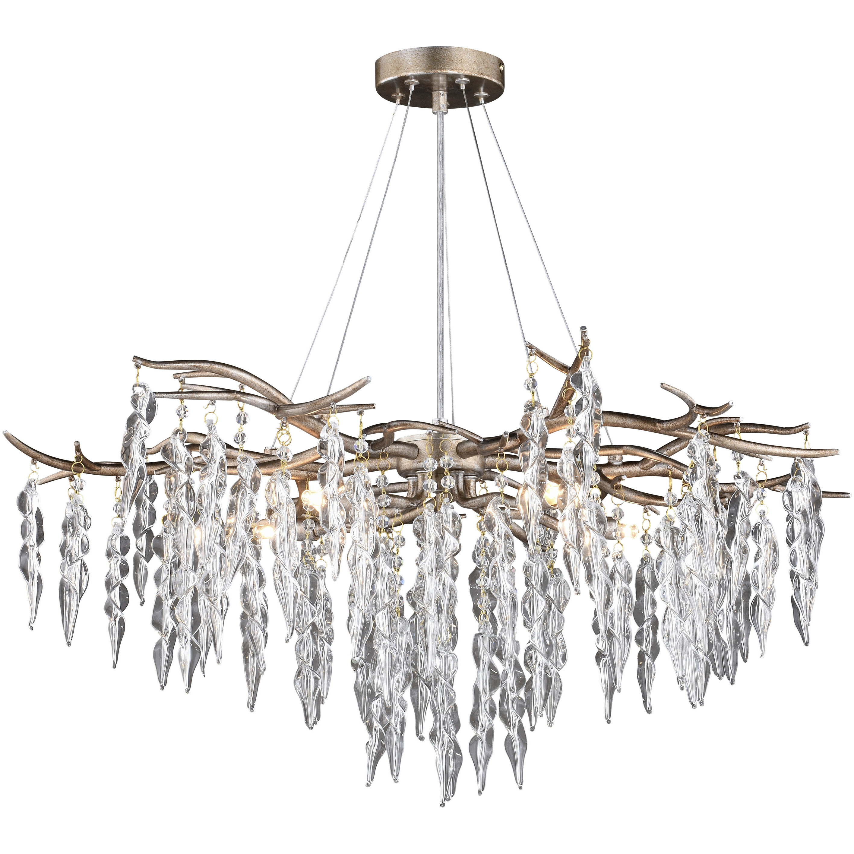 Rainier 5 Light 32 inch Silver Mist Chandelier Ceiling Light