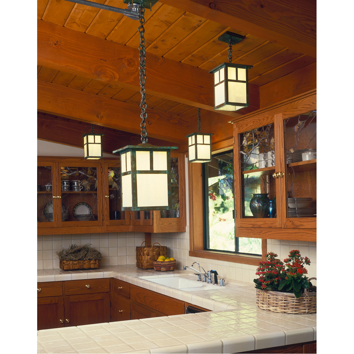 Mission 1 Light 7.25 inch Verdigris Patina Pendant Ceiling Light in White Opalescent, T-Bar Overlay