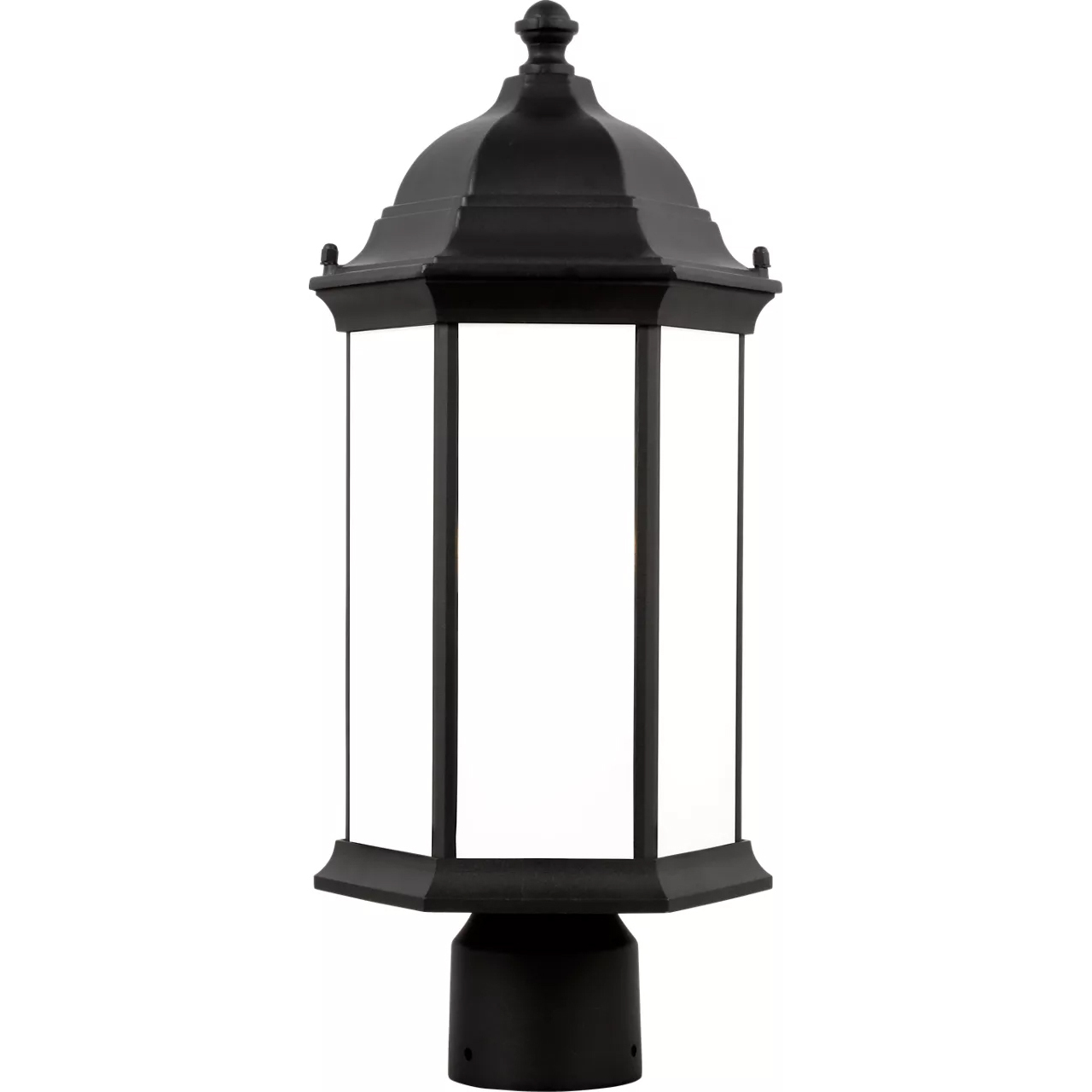 Sevier 1 Light 17.75 inch Black Outdoor Post Lantern, Medium