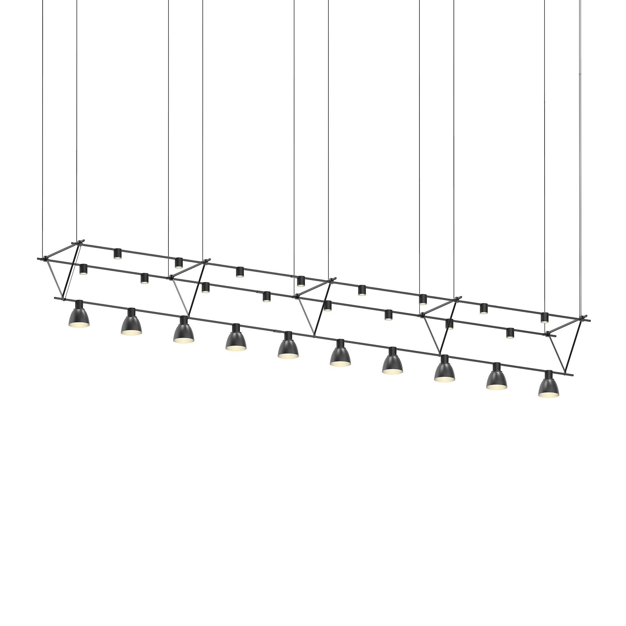 Suspenders LED 170 inch Satin Black Suspension Ceiling Light
