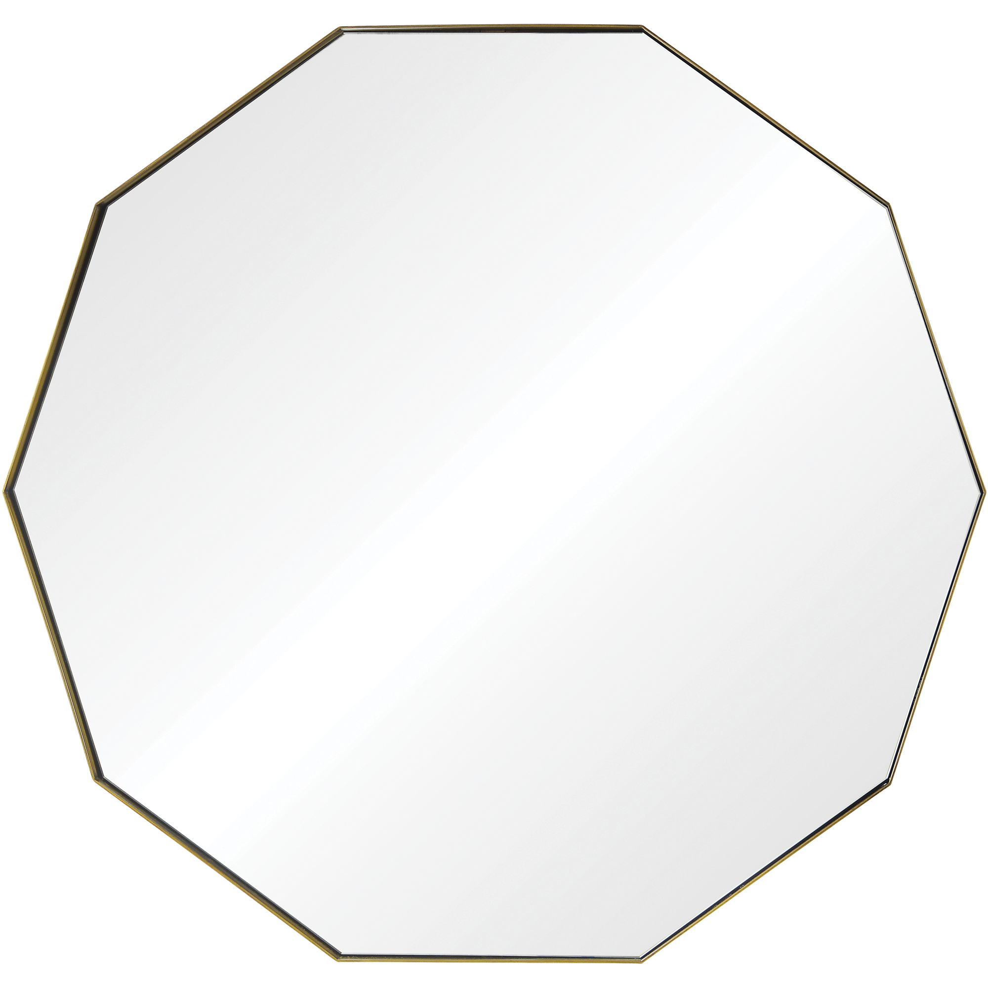 Cruz 40 X 40 inch Antique Brass Wall Mirror