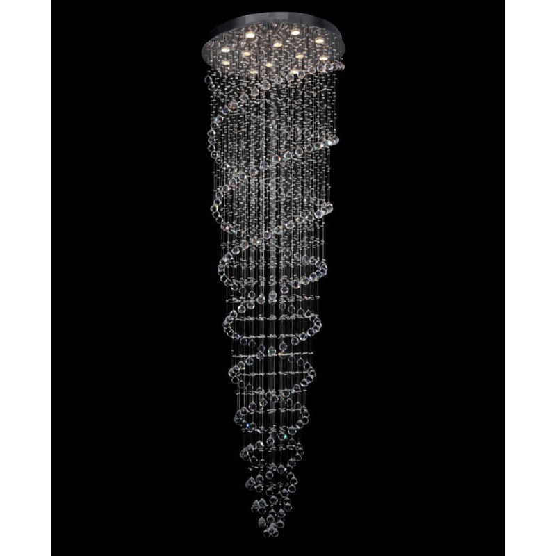 Lx Series 12 Light 32 inch Chrome Chandelier Ceiling Light