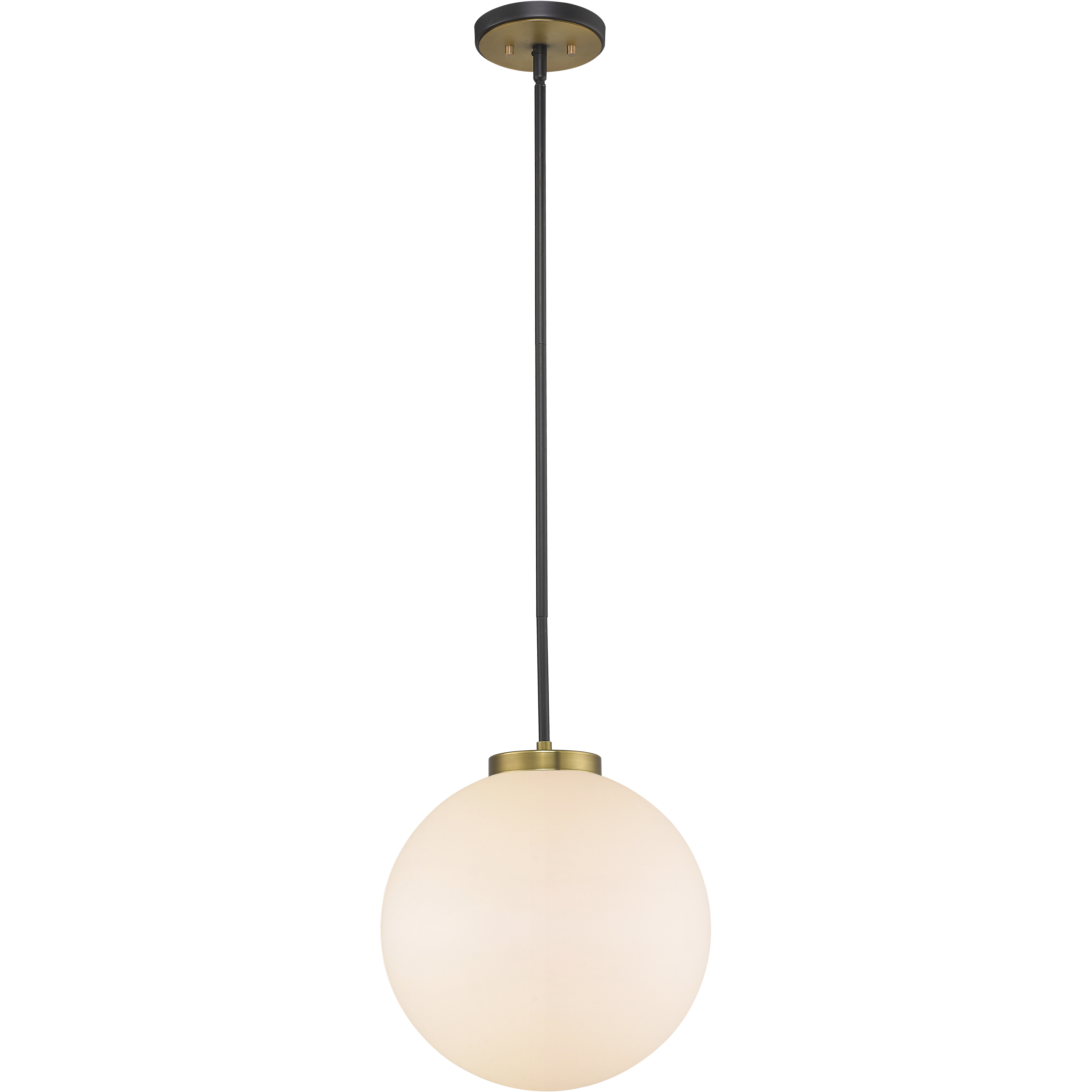 Parsons 1 Light 13.75 inch Matte Black and Olde Brass Pendant Ceiling Light