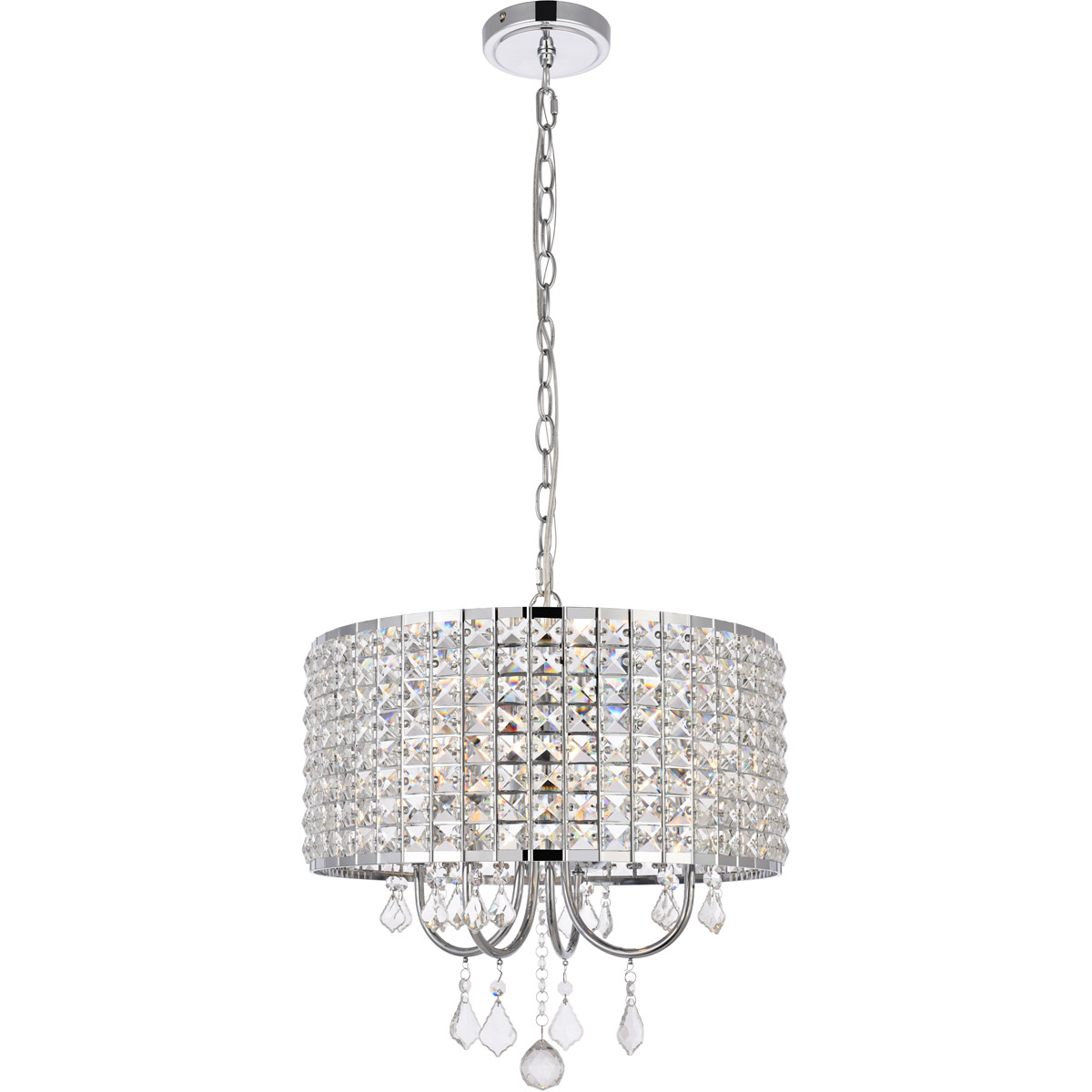 Elise 4 Light 17 inch Chrome Pendant Ceiling Light