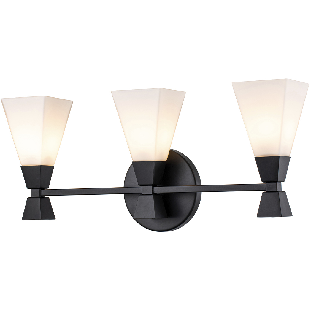 Bowtie 3 Light 22.5 inch Matte Black Bath Bar Wall Light