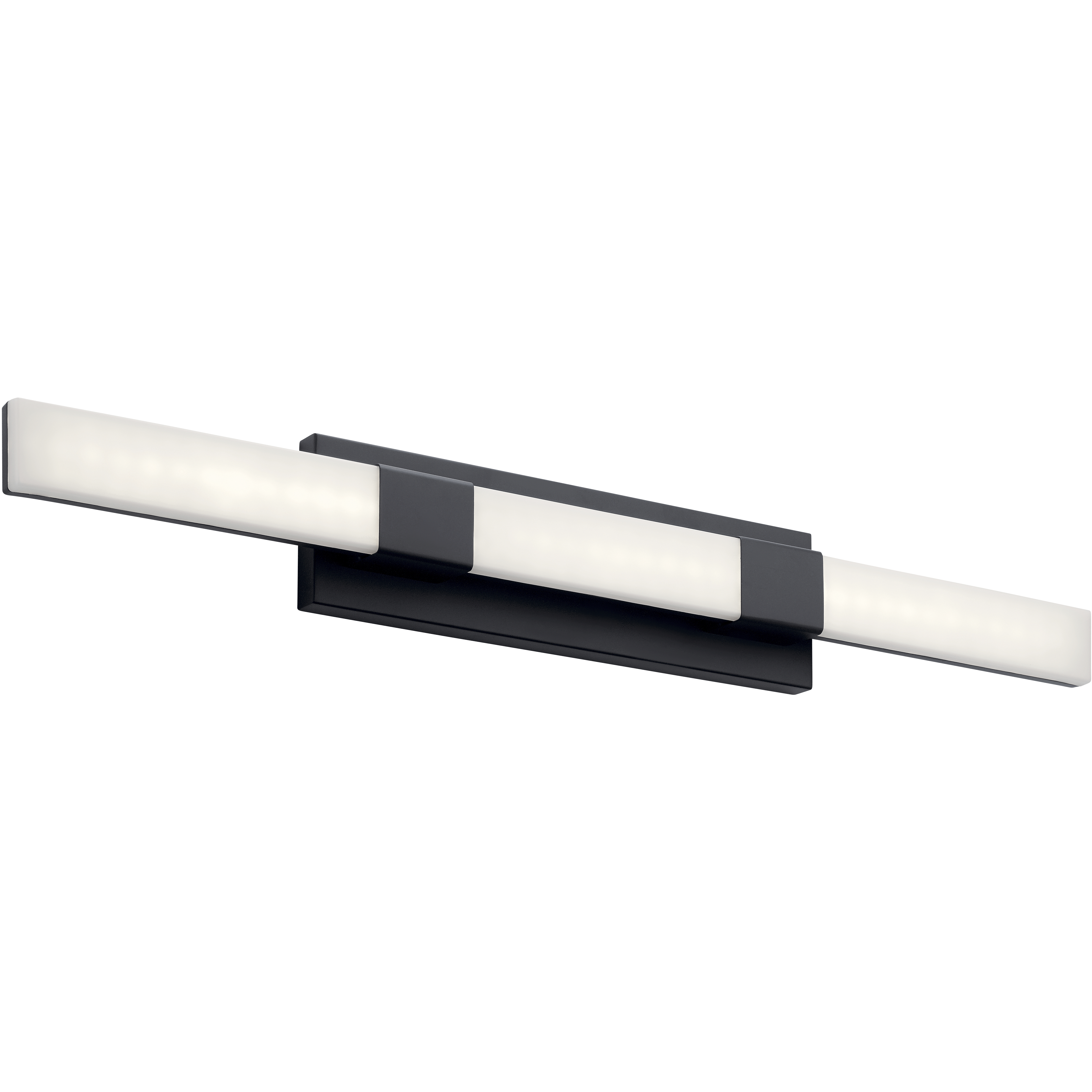 Neltev LED 36.25 inch Matte Black Bathroom Vanity Light Wall Light, Large