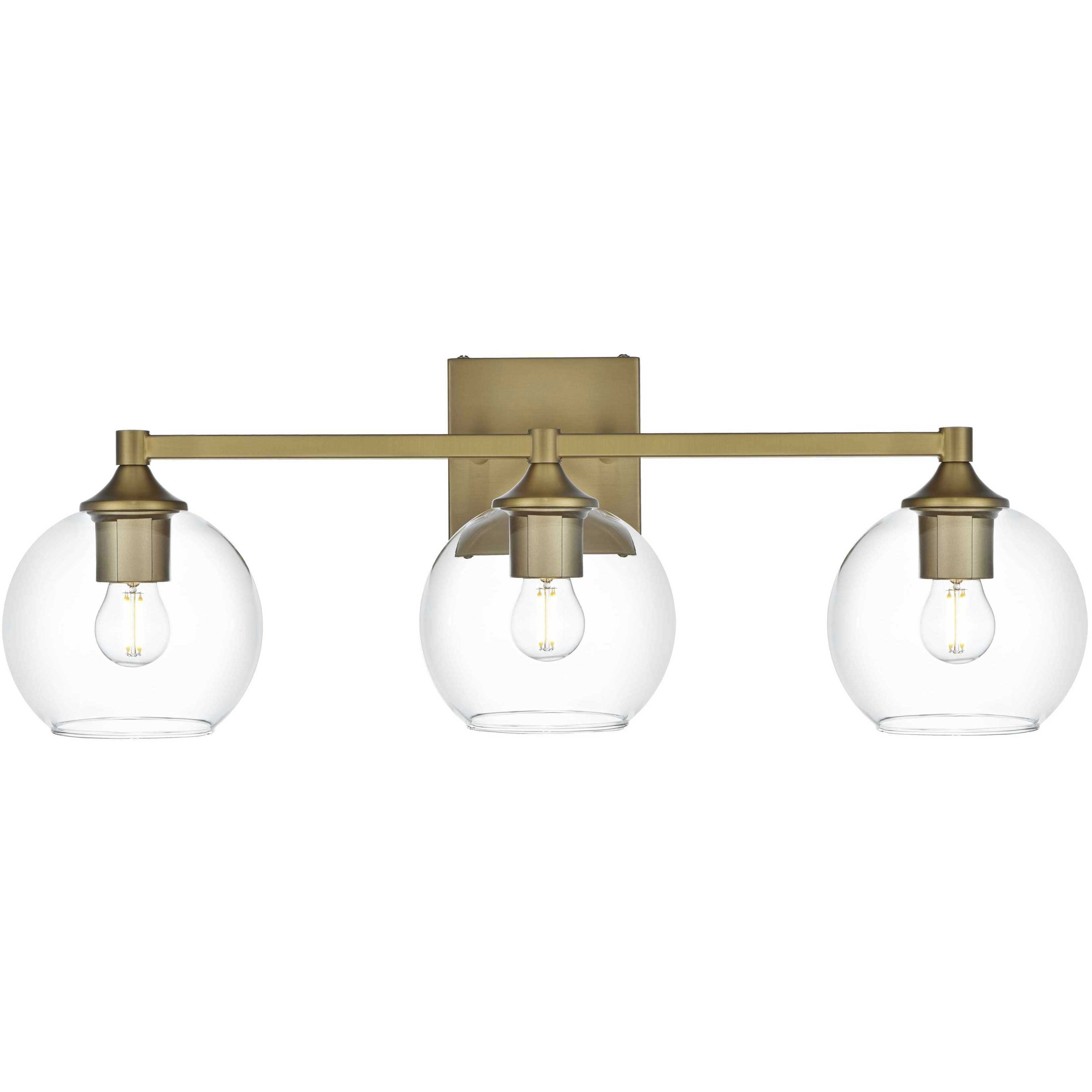 Eero 3 Light 25 inch Satin Gold Bath Sconce Wall Light