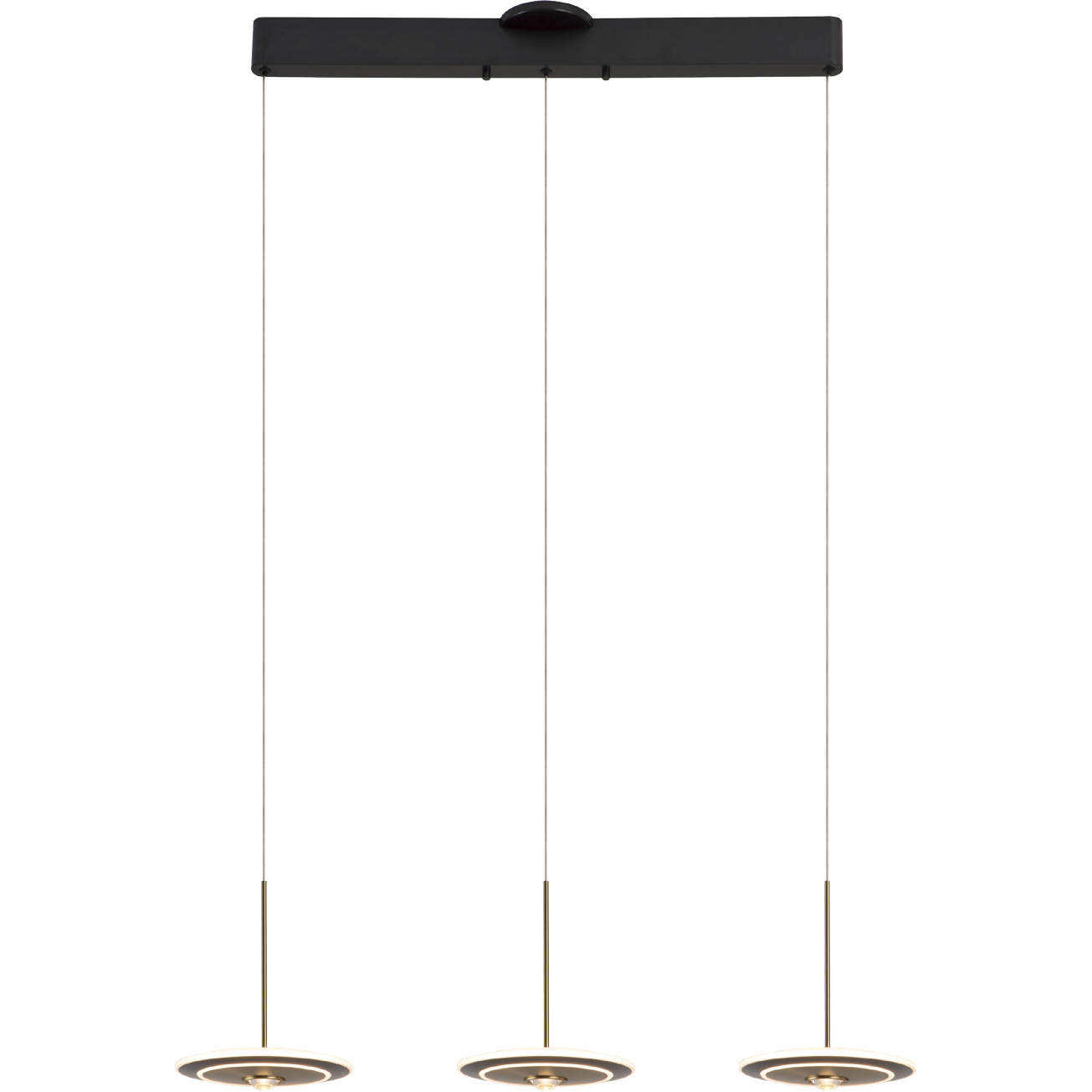 Uranas LED 7.9 inch Satin Dark Gray and Antique Brass Multi-Pendant Ceiling Light