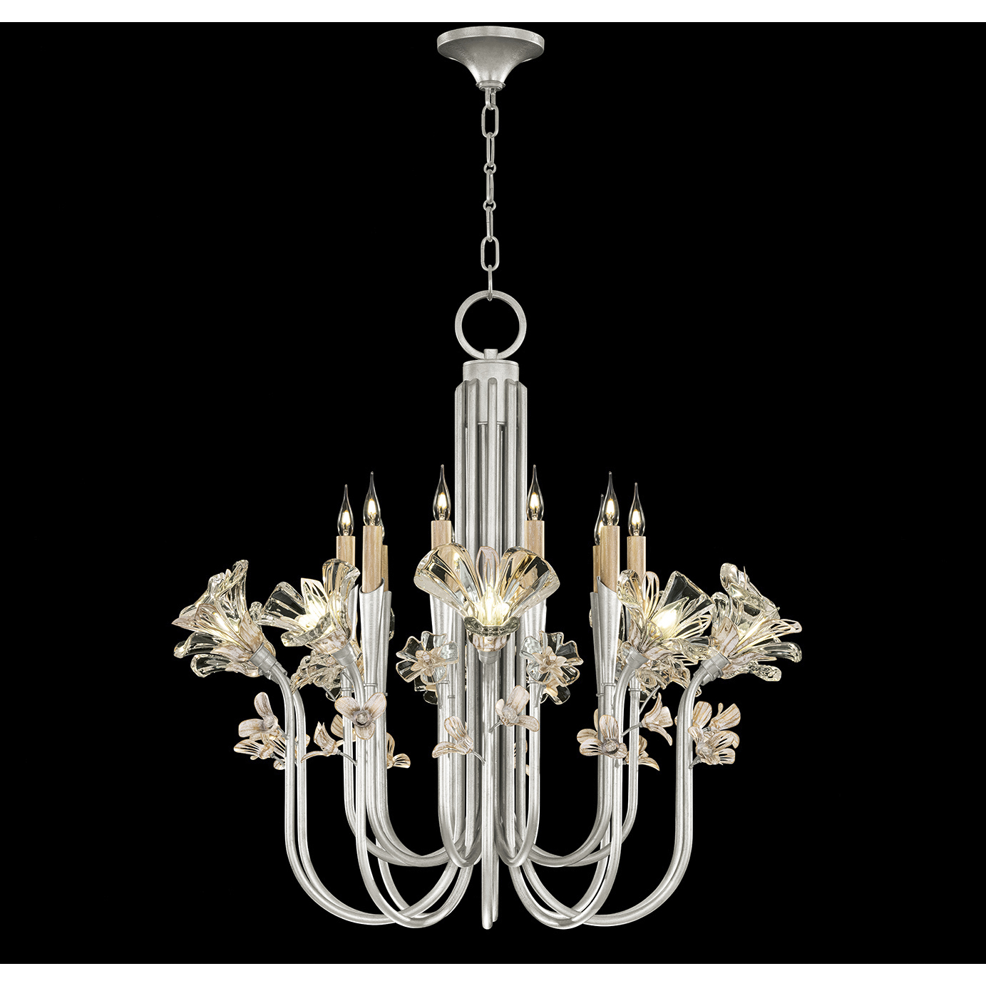 Azu LED 35.5 inch Silver Chandelier Ceiling Light