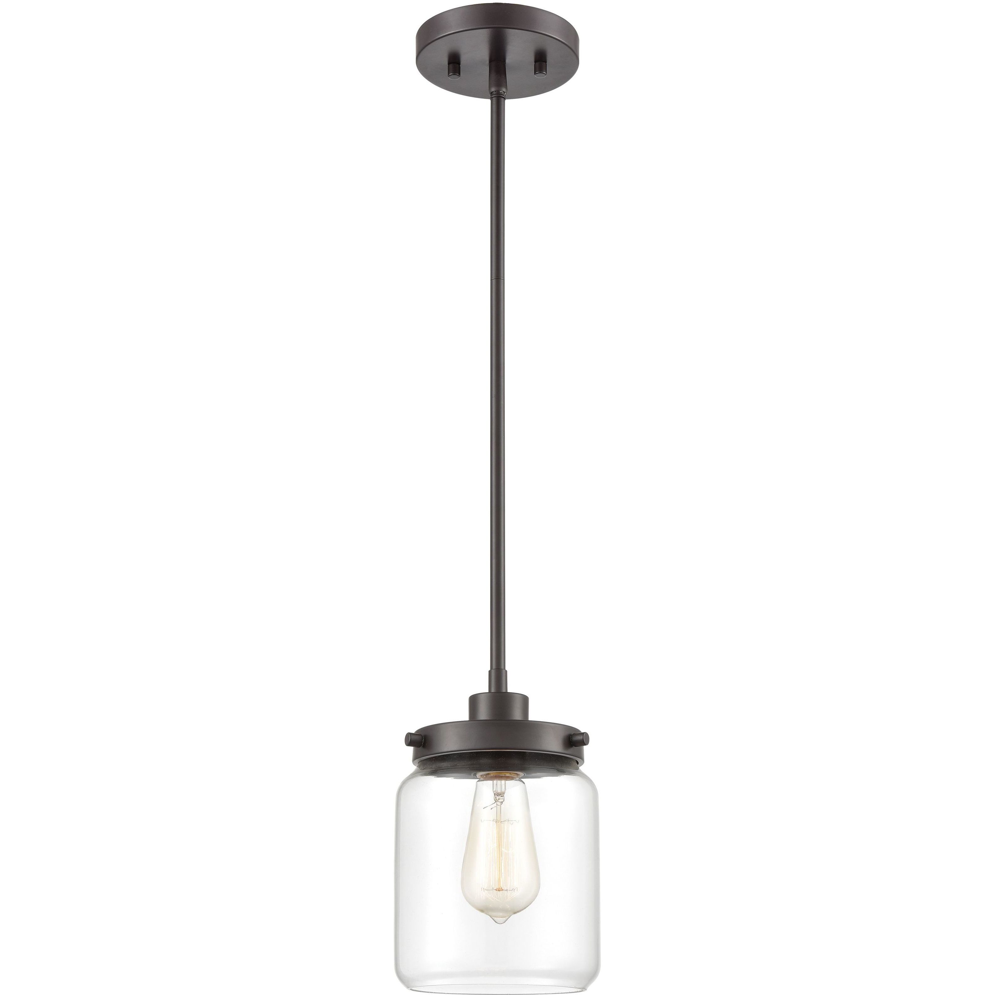 Mason 1 Light 6 inch Oil Rubbed Bronze Mini Pendant Ceiling Light