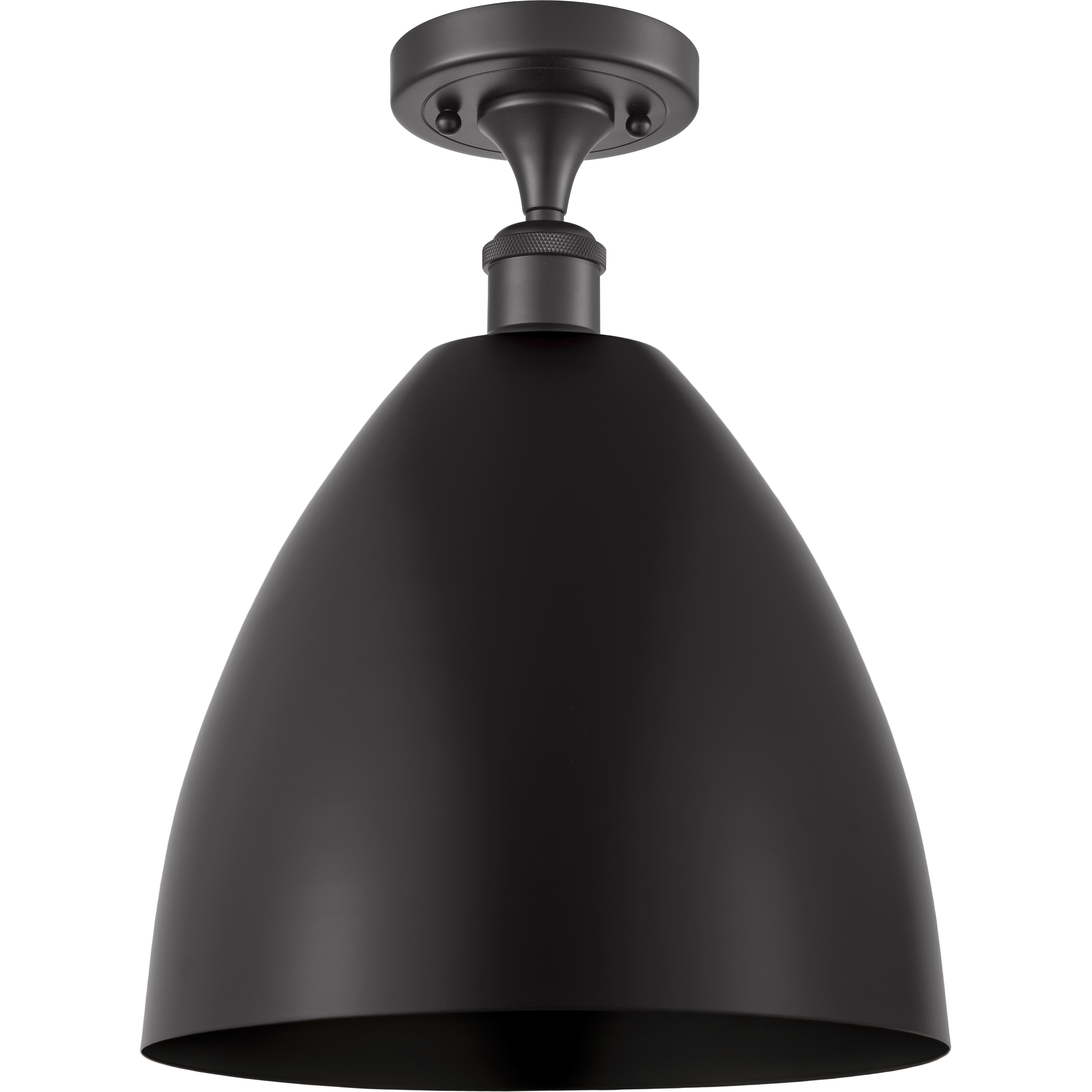Ballston Dome LED 12 inch Matte Black Semi-Flush Mount Ceiling Light
