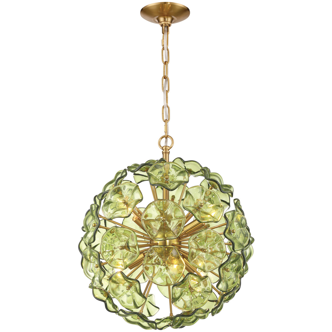 Esme 6 Light 18.25 inch Aged Brass Chandelier Ceiling Light