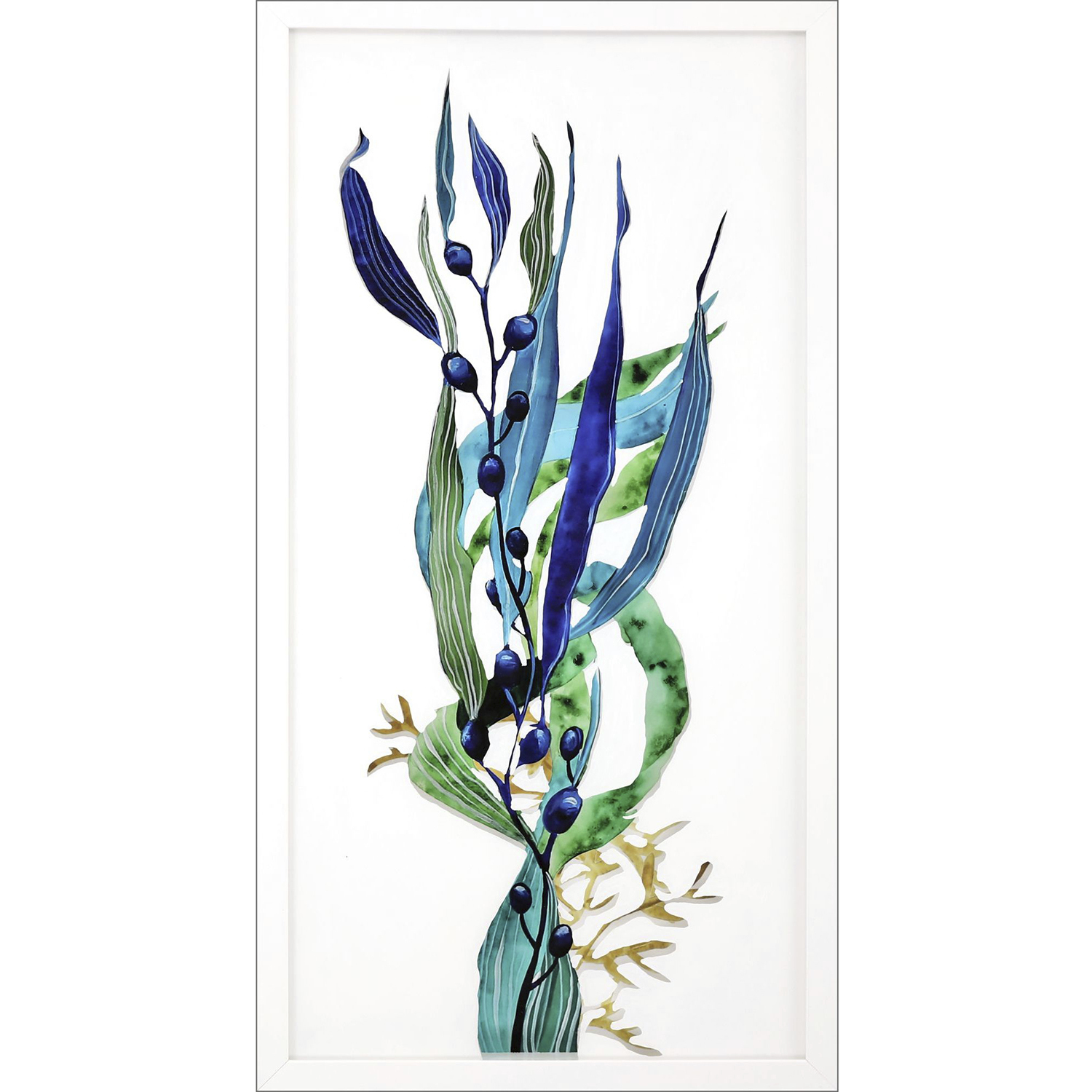 Sea Life Blue and Green and Multi and Turquoise Framed Art, The Studio