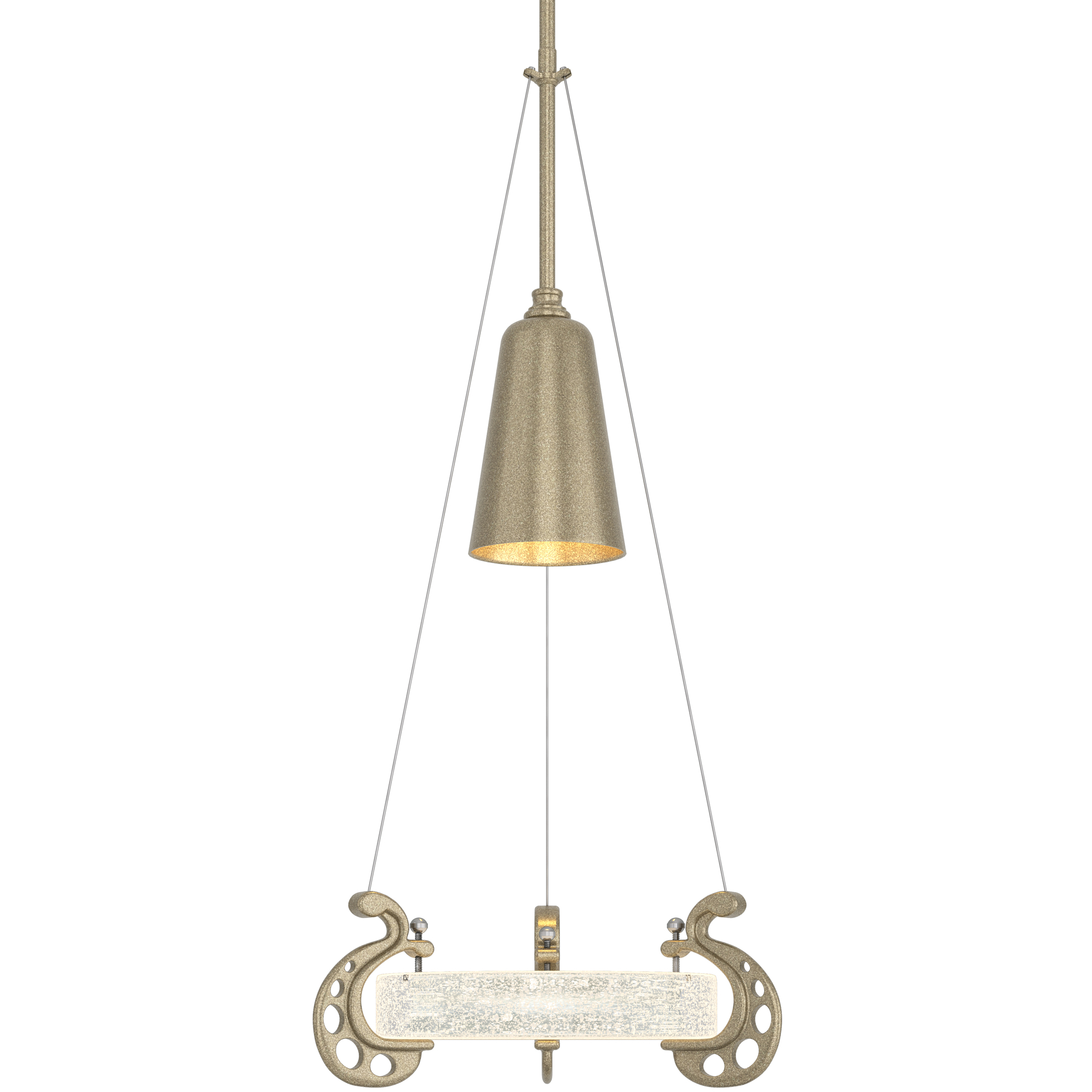 Lens 1 Light 12.2 inch Soft Gold Mini Pendant Ceiling Light - Open Box