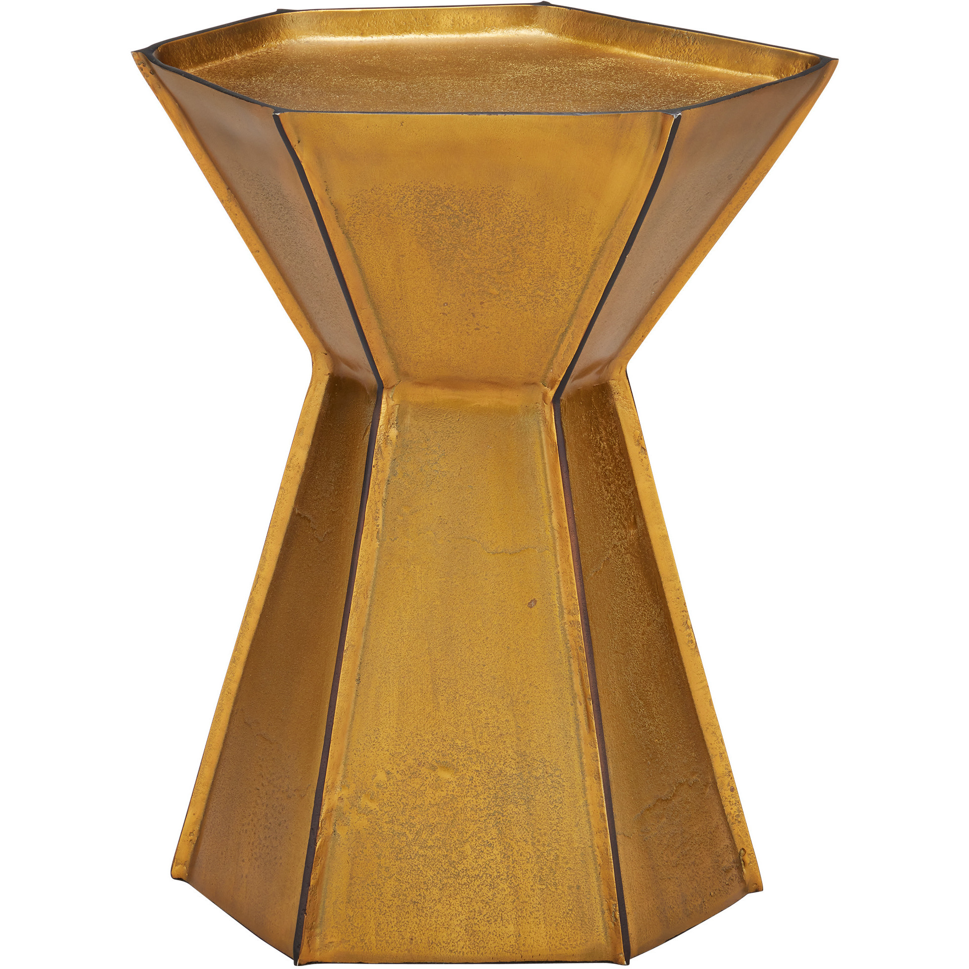 Merola 20.25 X 16.5 inch Antique Brass and Bronze Accent Table