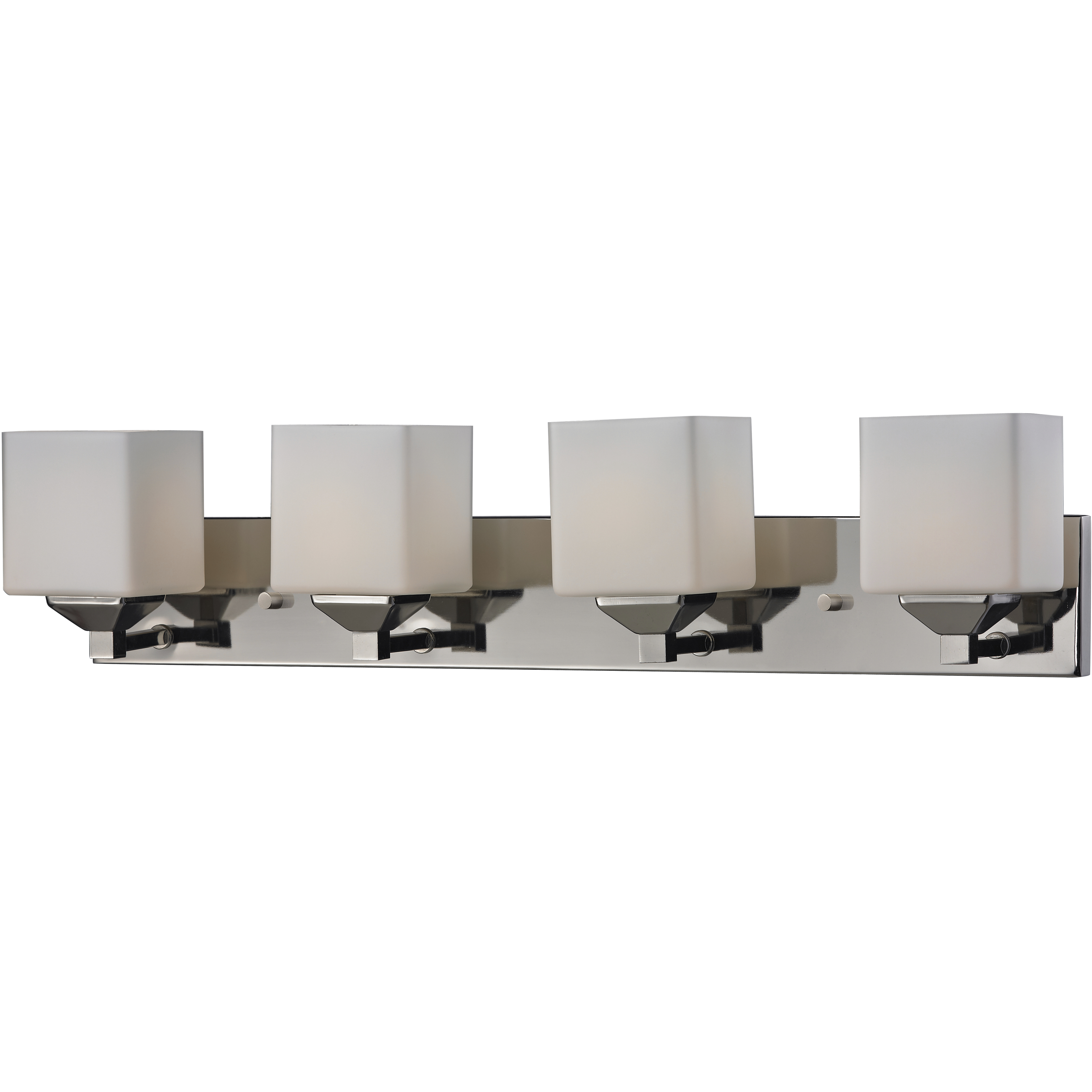Quube 4 Light 30 inch Chrome Vanity Wall Light