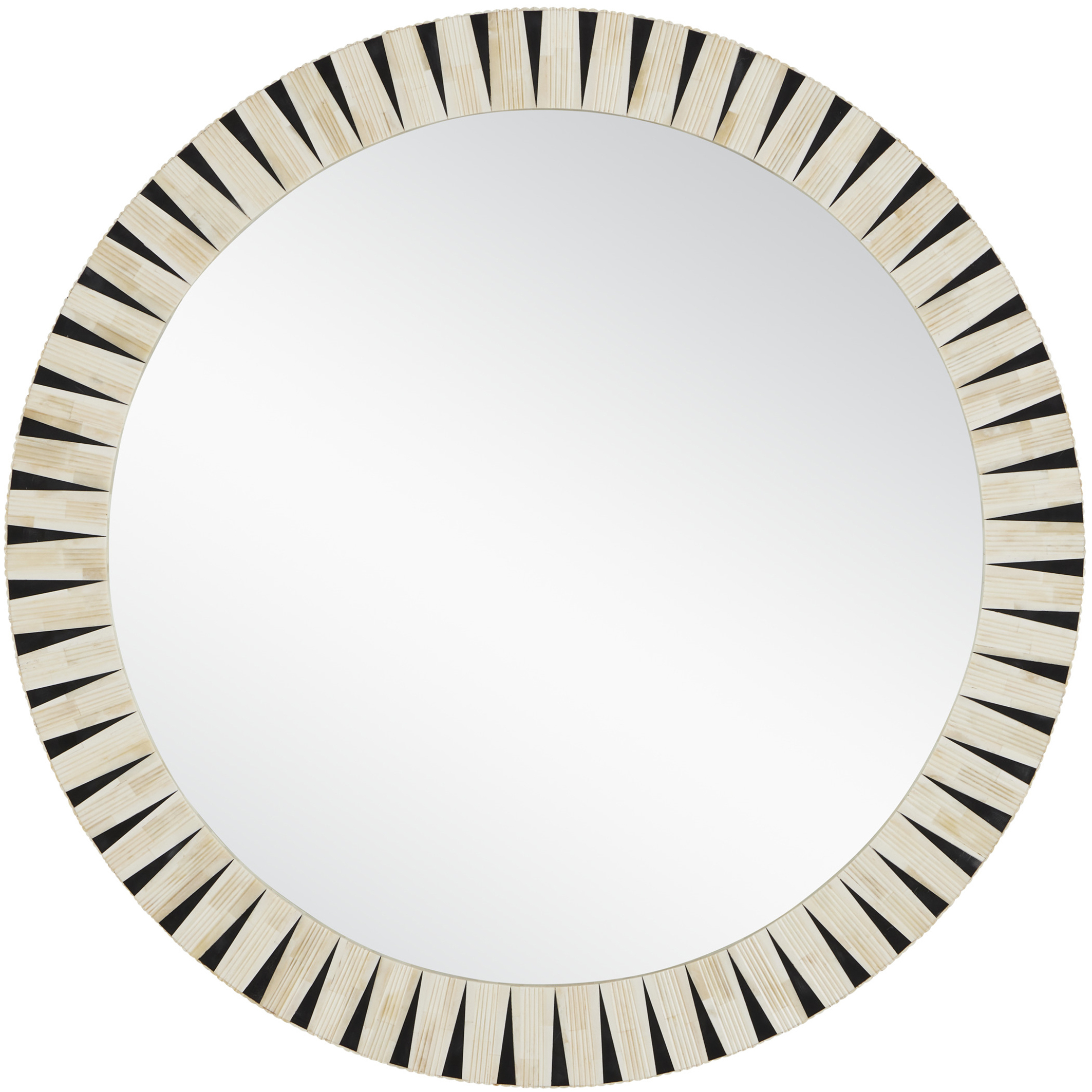 Arvi 41.75 X 41.75 inch Natural and Black Mirror