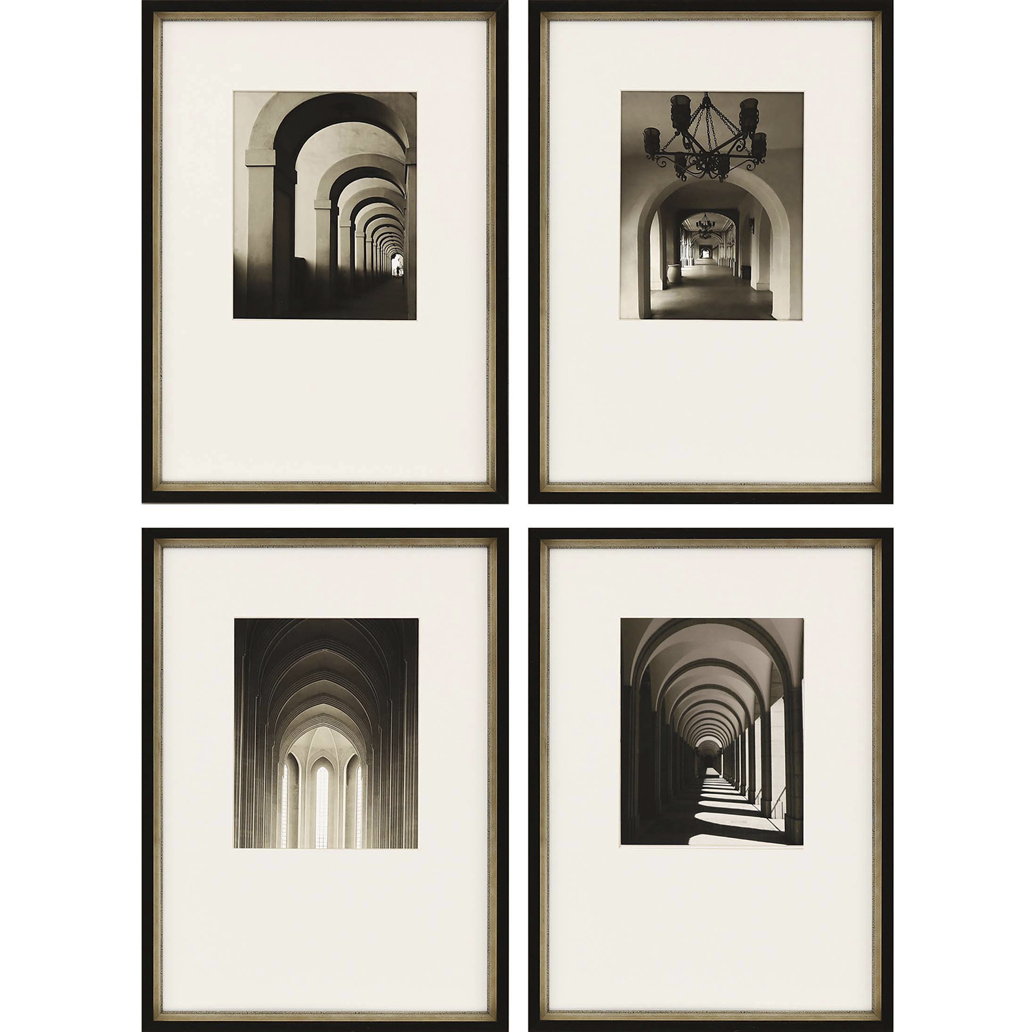 Architectural Sepia and Black and Beige and Brown Framed Art