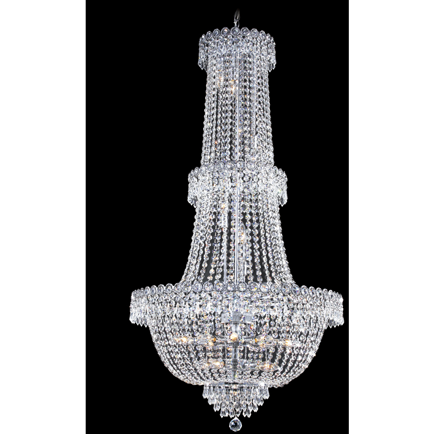 Imperial 20 Light 28 inch Silver Entry Chandelier Ceiling Light, Large