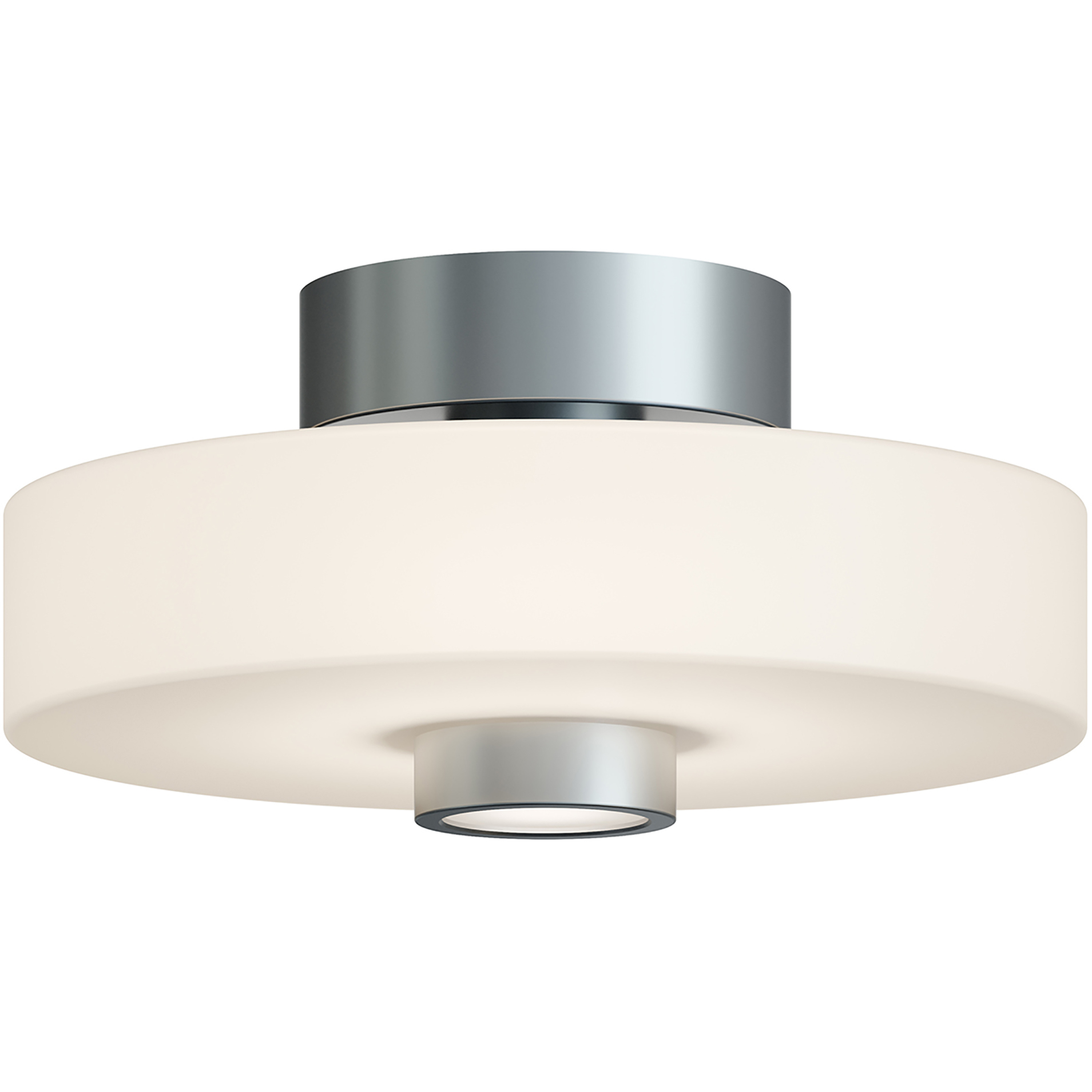 Sydney LED 13 inch Satin Nickel Semi Flush Mount Ceiling Light