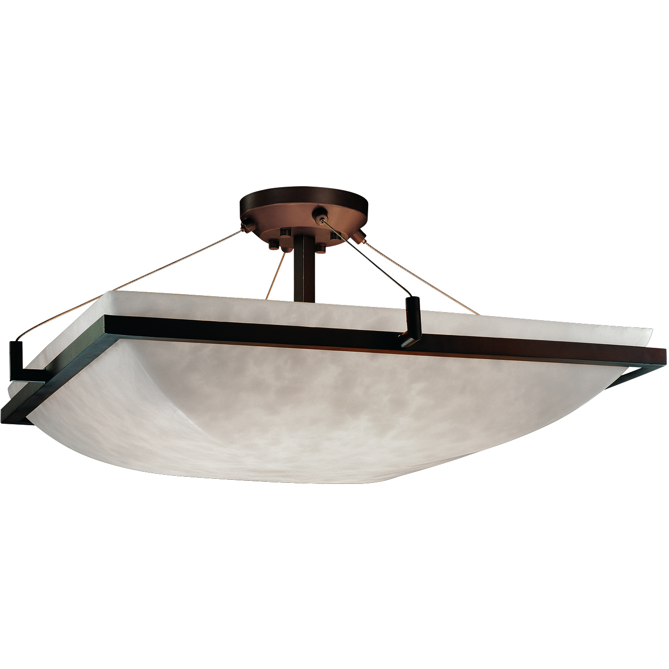 Clouds LED 40 inch Dark Bronze Semi-Flush Ceiling Light in 6000 Lm LED
