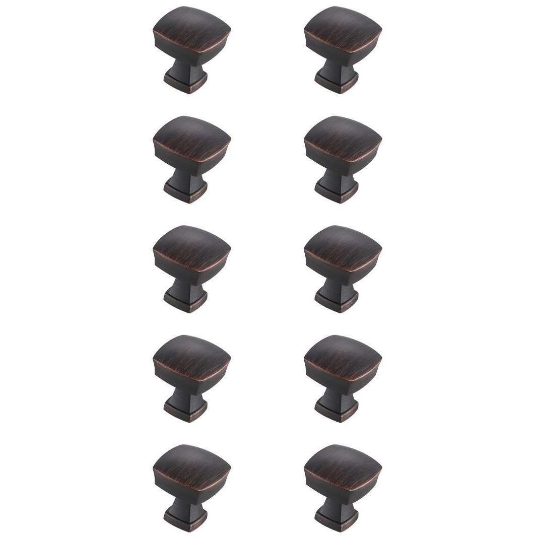 Irvin Oil-Rubbed Bronze Hardware Cabinet Knob, Set of 10