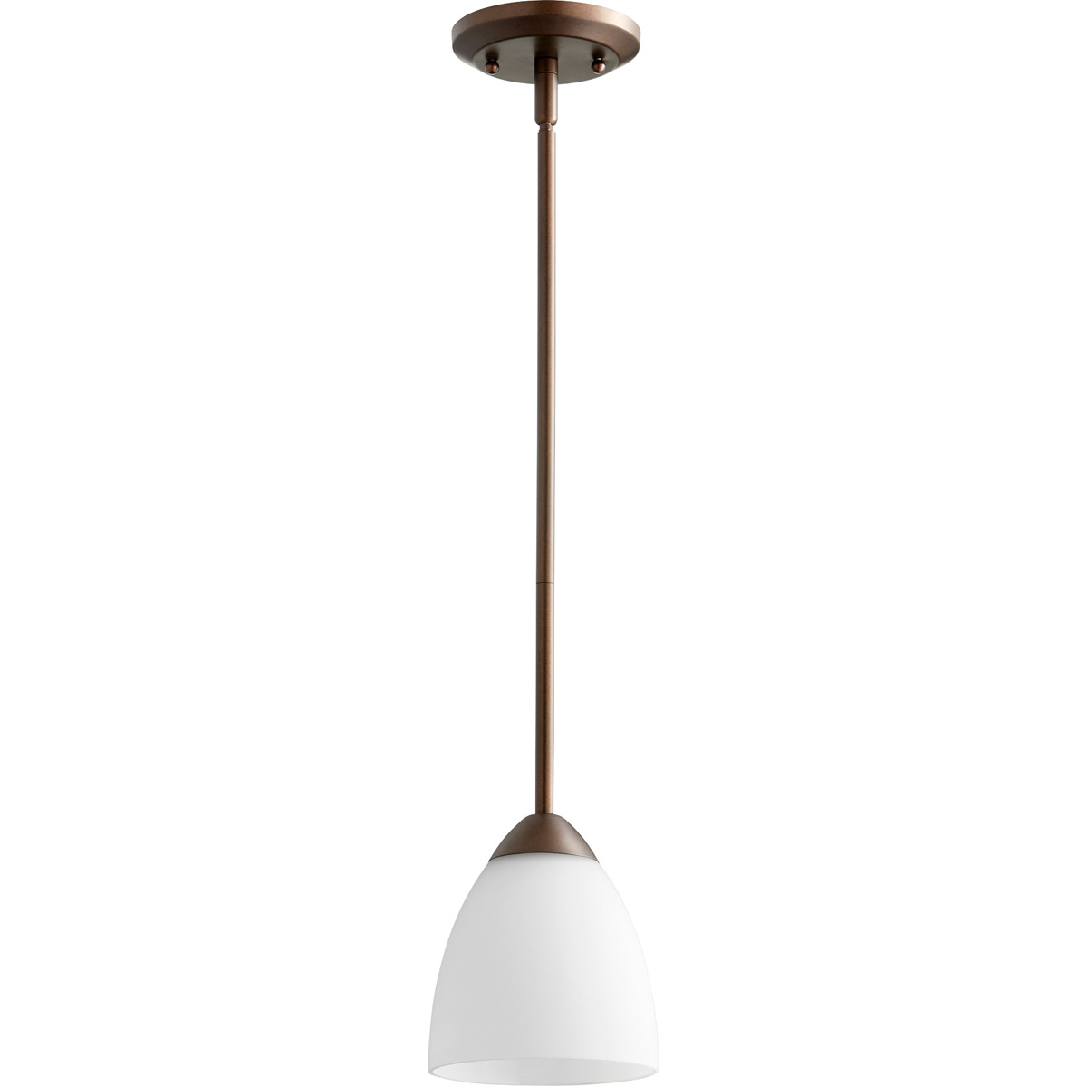 Barkley 1 Light 5.75 inch Oiled Bronze Mini Pendant Ceiling Light in Satin Opal