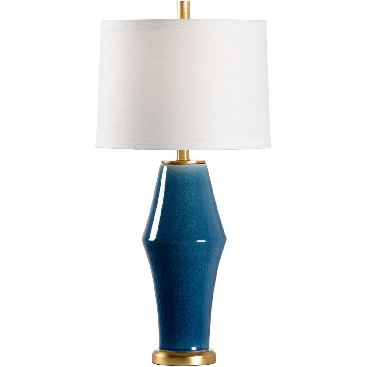 Jamie Merida 29 inch 100.00 watt Gray Blue Crackle Glaze/Antique Gold Leaf Table Lamp Portable Light