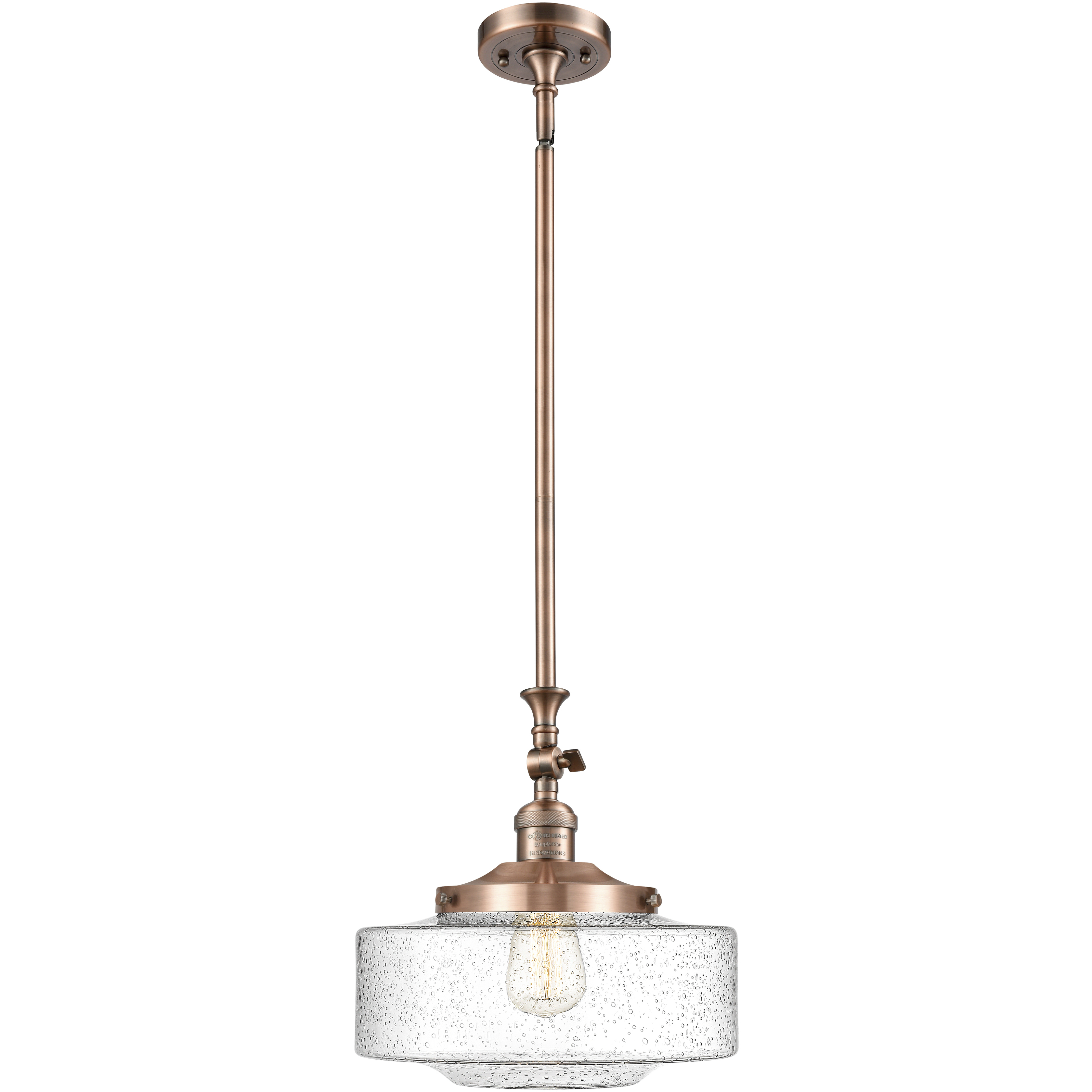 Franklin Restoration Bridgeton 1 Light 12 inch Antique Copper Mini Pendant Ceiling Light in Incandescent, Seedy