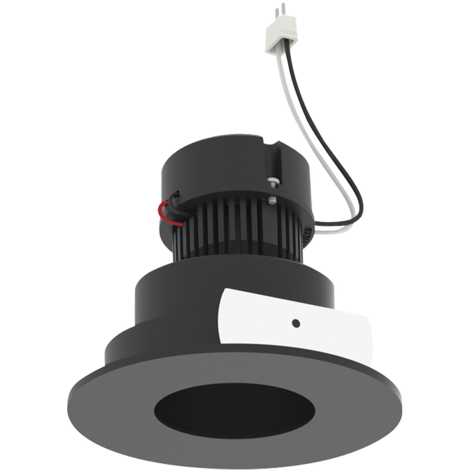 Pearl Black Pinhole / Black Flange LED Round Pinhole Retrofit in 3500K, 4" Retrofit
