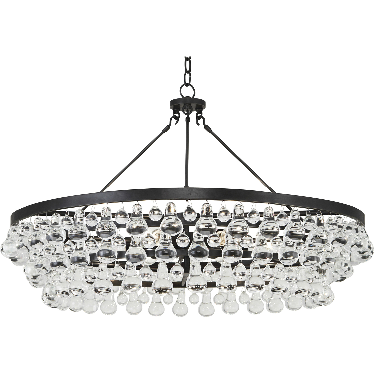 Bling 6 Light 33.63 inch Deep Patina Bronze Chandelier Ceiling Light