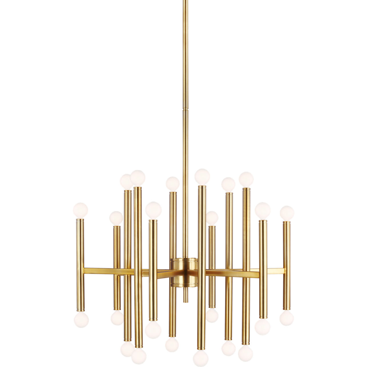 TOB by Thomas O'Brien Beckham Modern 24 Light 29 inch Burnished Brass Chandelier Ceiling Light