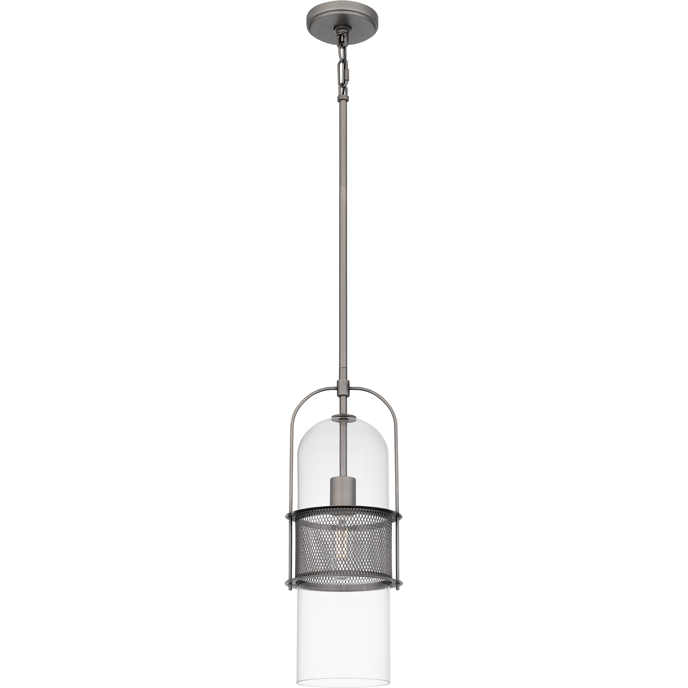 Soffer 1 Light 7 inch Antique Nickel Mini Pendant Ceiling Light, Small