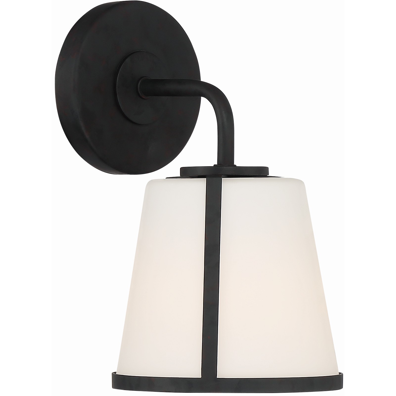 Fulton Bath Sconce Wall Light in Black, White