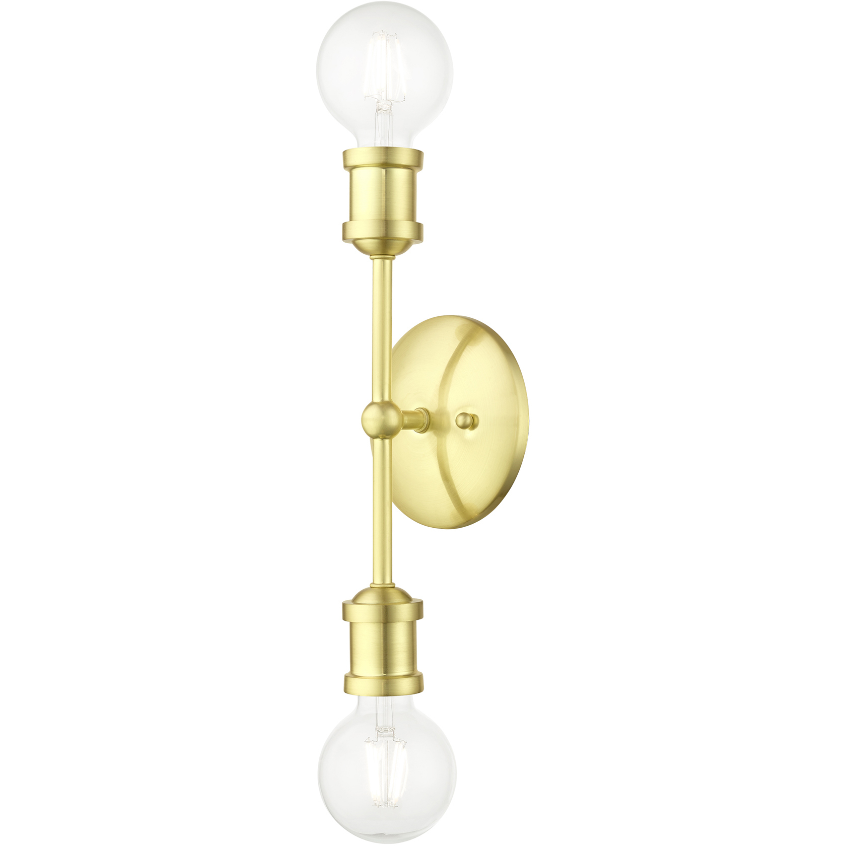 Lansdale 2 Light 5 inch Satin Brass ADA Vanity Sconce Wall Light