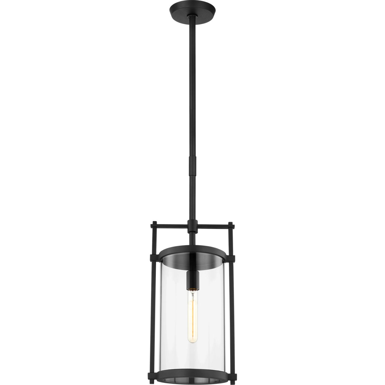 C&M by Chapman & Myers Eastham 1 Light 10 inch Textured Black Outdoor Pendant