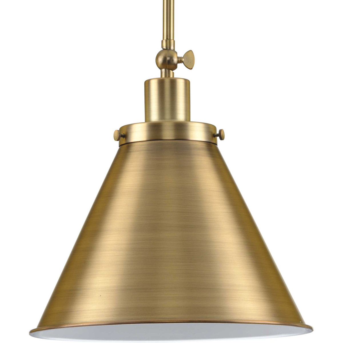 Hinton 1 Light 12.25 inch Vintage Brass Pendant Ceiling Light