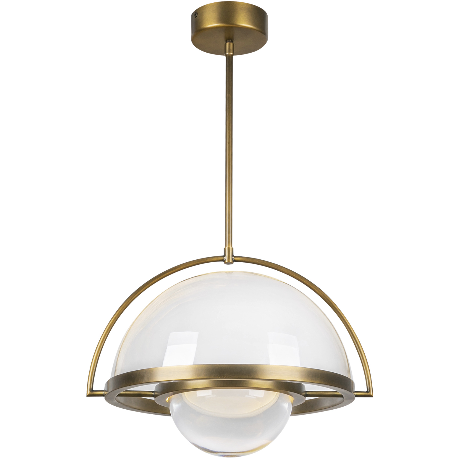 Bowery LED 14.13 inch Vintage Brass Pendant Ceiling Light