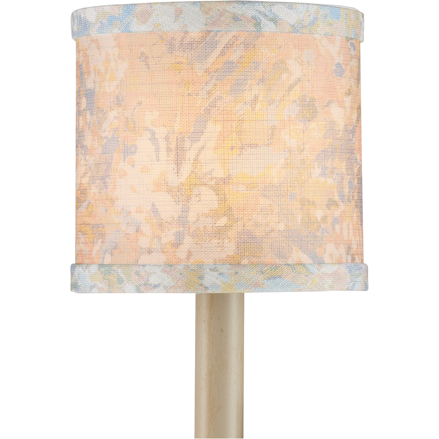 Wildflower Pastel Blue and Pastel Pink and Ivory 5 inch Chandelier Shade