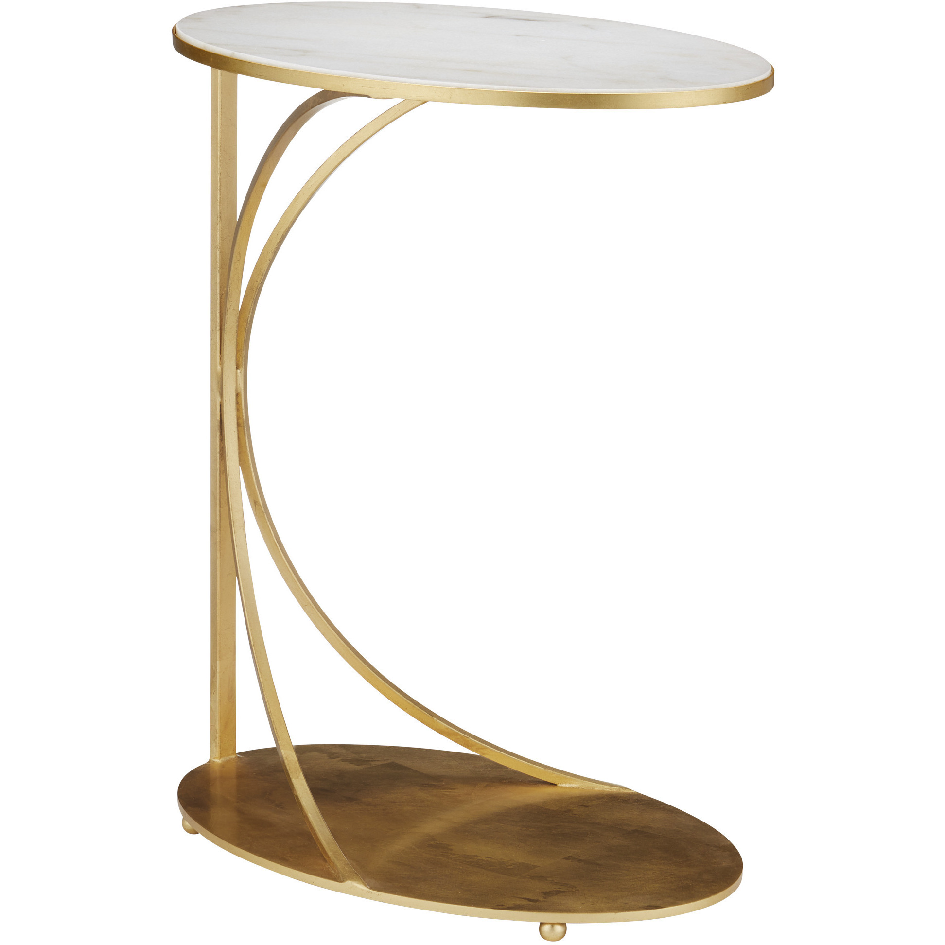Orla 25 X 19.25 inch Gold Leaf and Natural C Table