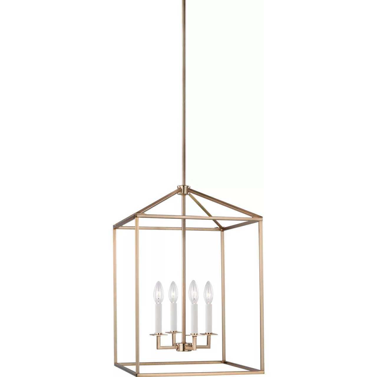Perryton 4 Light 15.5 inch Satin Brass Foyer Pendant Ceiling Light, Medium