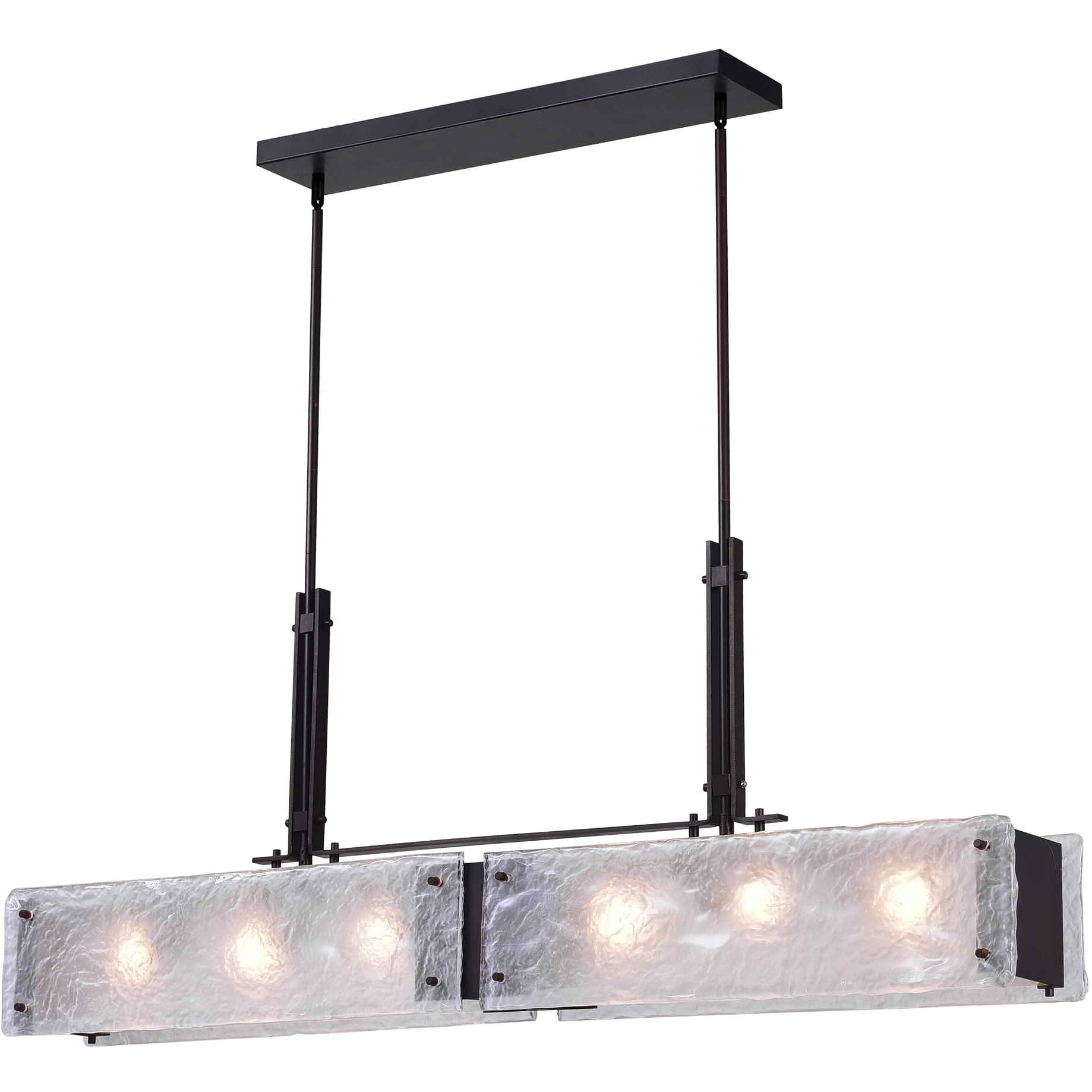 Assunta 6 Light 45 inch Black Island/Pool Table Light Ceiling Light