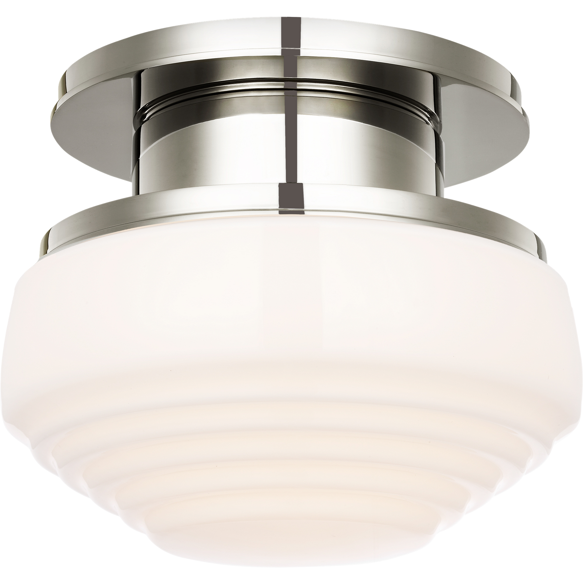 Thomas O'Brien Rally LED 8.75 inch Polished Nickel Flush Mount Ceiling Light
