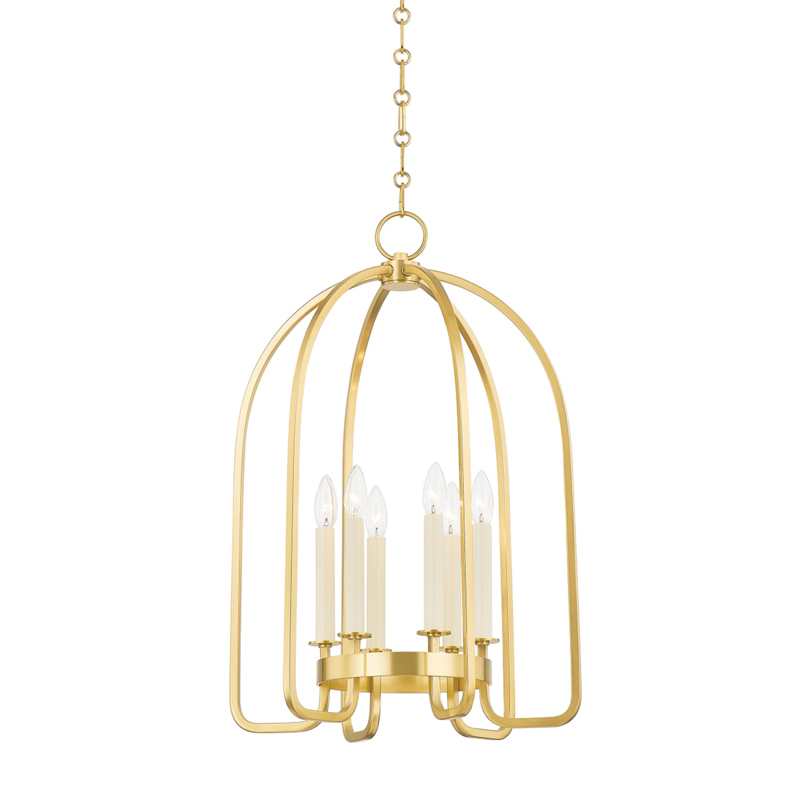 Oakville 6 Light 18.25 inch Aged Brass Hanging Lantern Ceiling Light