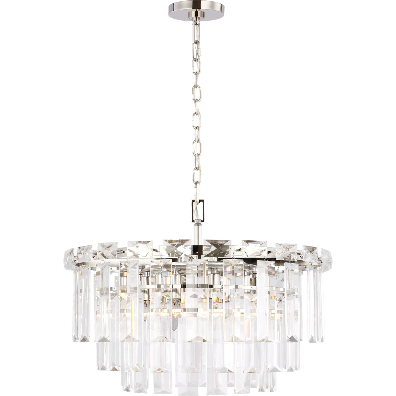 C&M by Chapman & Myers Arden 10 Light 24.13 inch Polished Nickel Chandelier Ceiling Light