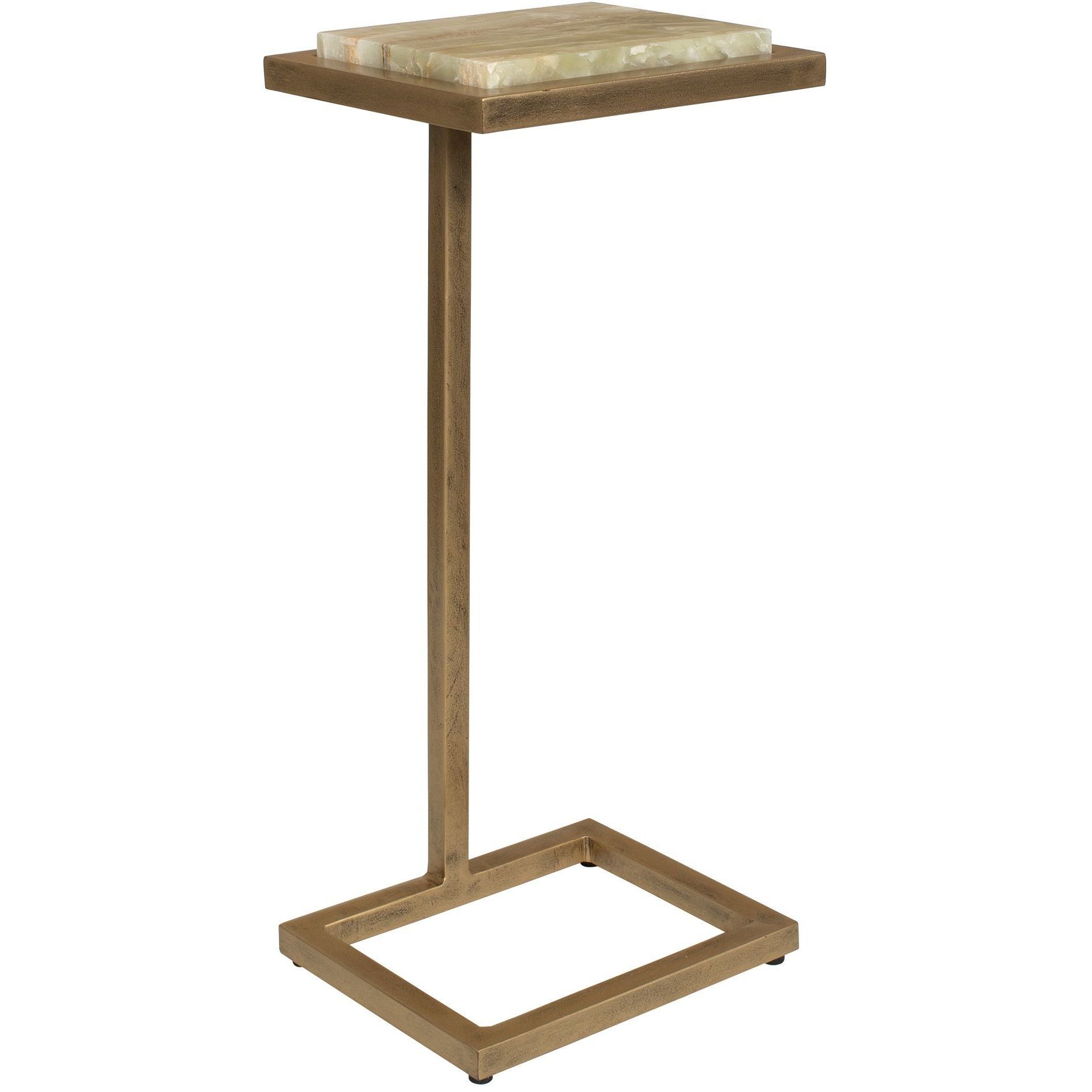 Gamora 23 X 10 inch Jade Green and Antique Gold Drink Table