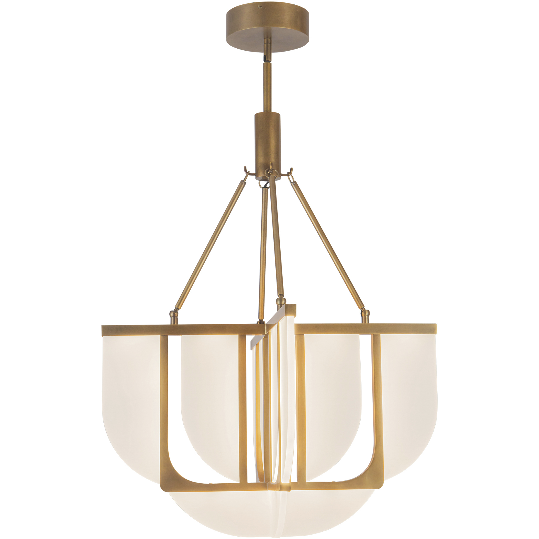 Anders 24.5 inch Vintage Brass Chandelier Ceiling Light