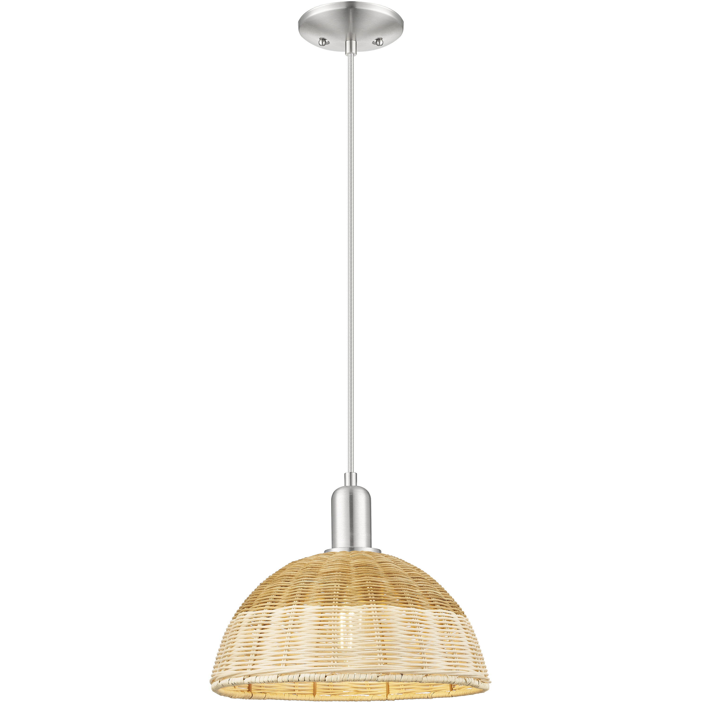 Natural Ballston Dome 1 Light 11.75 inch Brushed Satin Nickel Mini Pendant Ceiling Light
